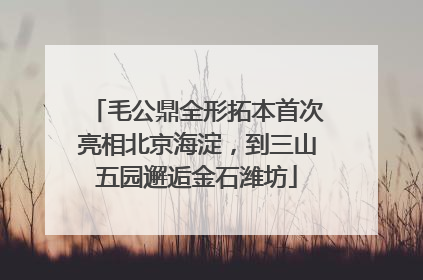 毛公鼎全形拓本首次亮相北京海淀，到三山五园邂逅金石潍坊