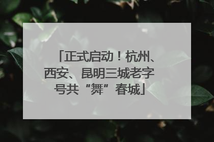 正式启动！杭州、西安、昆明三城老字号共“舞”春城