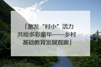 激发“村小”活力 共绘多彩童年——乡村基础教育发展观察