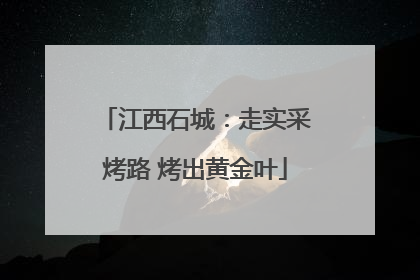江西石城：走实采烤路 烤出黄金叶