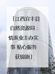 江西宜丰县自然资源局：情系业主办实事 贴心服务获锦旗