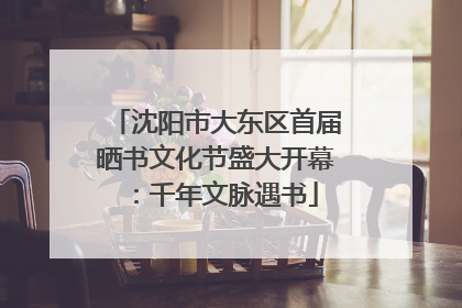 沈阳市大东区首届晒书文化节盛大开幕：千年文脉遇书