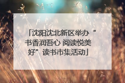 沈阳沈北新区举办“书香润吾心 阅读悦美好”读书市集活动