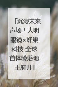 沉浸未来声场！大明眼镜×蜂巢科技 全球首体验落地王府井