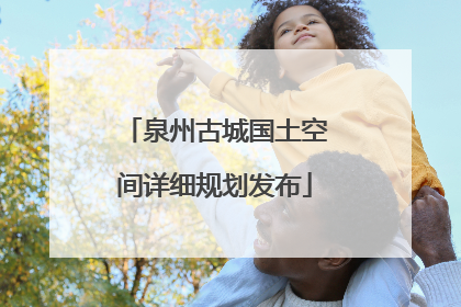 泉州古城国土空间详细规划发布