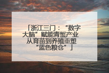 浙江三门：“数字大脑”赋能青蟹产业 从育苗到养殖重塑“蓝色粮仓”