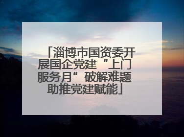 淄博市国资委开展国企党建“上门服务月”破解难题助推党建赋能