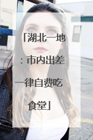 湖北一地：市内出差一律自费吃食堂
