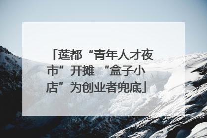 莲都“青年人才夜市”开摊 “盒子小店”为创业者兜底