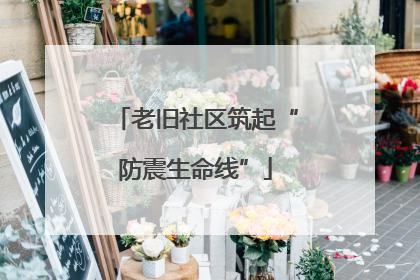 老旧社区筑起“防震生命线”