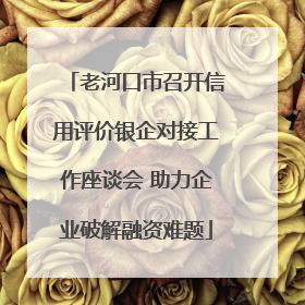 老河口市召开信用评价银企对接工作座谈会 助力企业破解融资难题