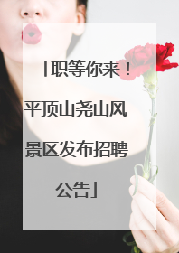 职等你来！平顶山尧山风景区发布招聘公告