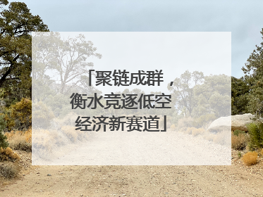 聚链成群，衡水竞逐低空经济新赛道