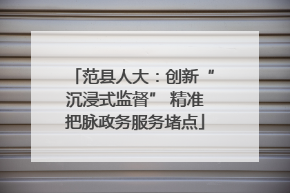 范县人大：创新“沉浸式监督” 精准把脉政务服务堵点