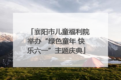 襄阳市儿童福利院举办“绿色童年 快乐六一”主题庆典