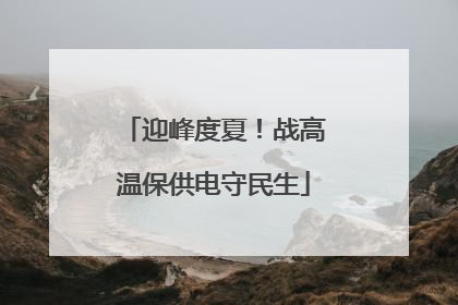 迎峰度夏！战高温保供电守民生