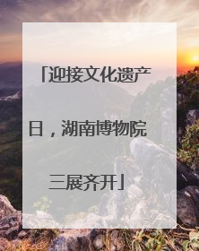 迎接文化遗产日，湖南博物院三展齐开