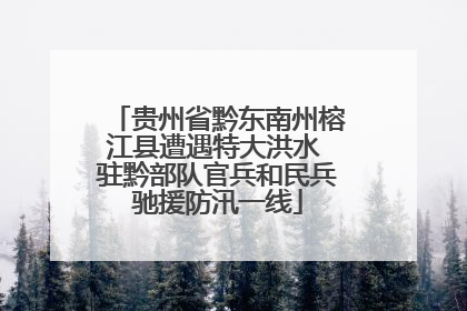贵州省黔东南州榕江县遭遇特大洪水 驻黔部队官兵和民兵驰援防汛一线