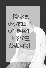 邻水县：小小农田“豆”趣横生 莘莘学童劳动添能