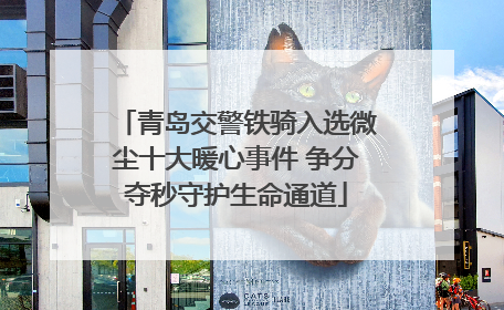 青岛交警铁骑入选微尘十大暖心事件 争分夺秒守护生命通道