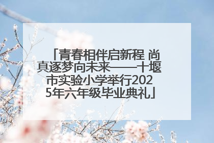 青春相伴启新程 尚真逐梦向未来——十堰市实验小学举行2025年六年级毕业典礼