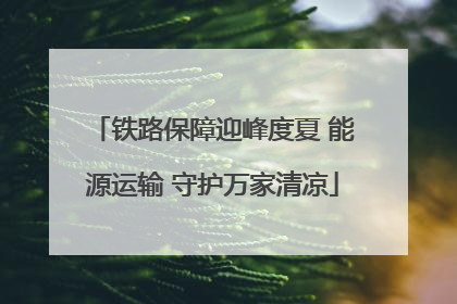 铁路保障迎峰度夏 能源运输 守护万家清凉