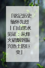 铭记历史 缅怀先烈丨白山黑水见证：从烽火硝烟到振兴热土的巨变
