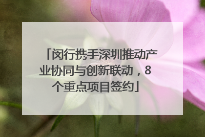 闵行携手深圳推动产业协同与创新联动，8个重点项目签约