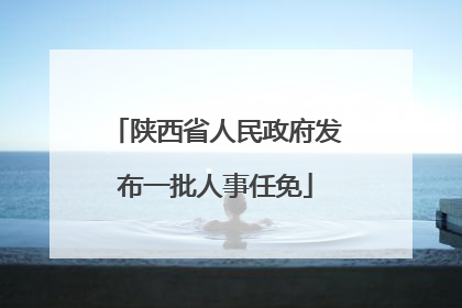陕西省人民政府发布一批人事任免