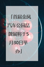 首届金凤汽车公园品牌展将于5月30日举办