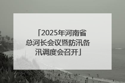 2025年河南省总河长会议暨防汛备汛调度会召开