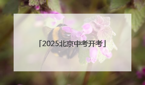 2025北京中考开考