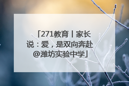 271教育丨家长说：爱，是双向奔赴@潍坊实验中学