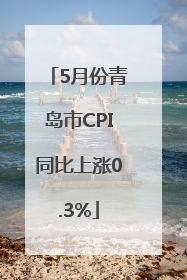 5月份青岛市CPI同比上涨0.3%