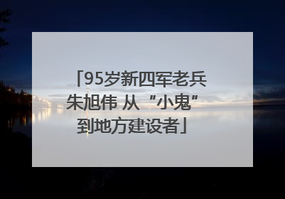 95岁新四军老兵朱旭伟 从“小鬼”到地方建设者