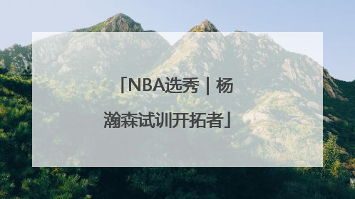 NBA选秀｜杨瀚森试训开拓者